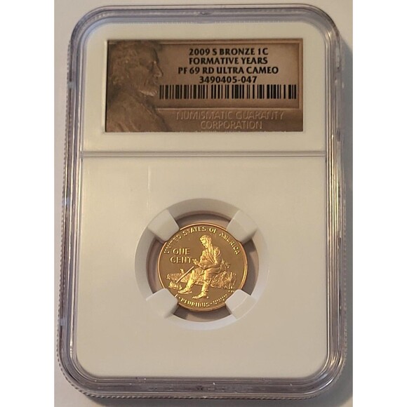 2009 S Lincoln Bicentennial Cent Formative Years Proof PF69 RED UC NGC Portrait - Picture 1 of 2